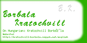 borbala kratochvill business card